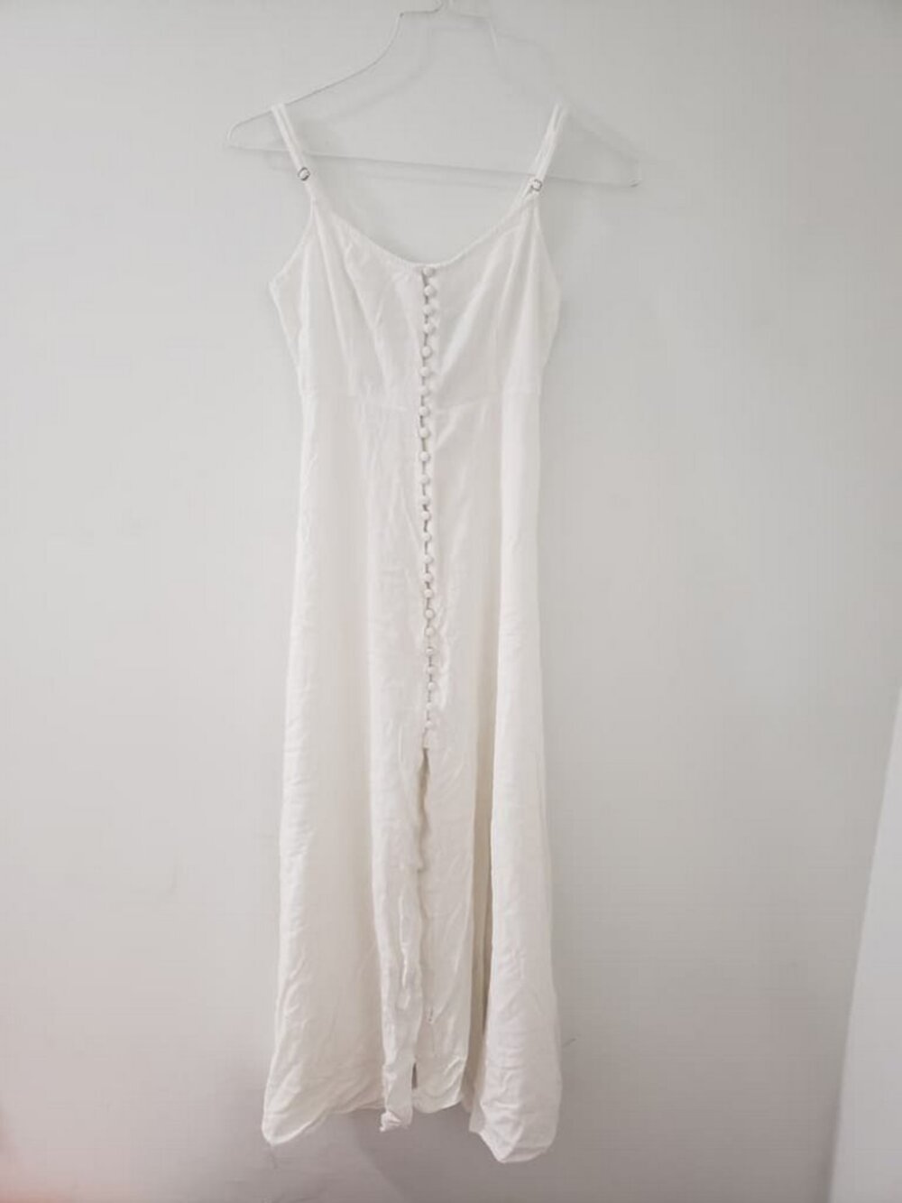 Forever 21 White Wedding Dress Buttons Up Size S Spring Summer Maxi Dress Ivory